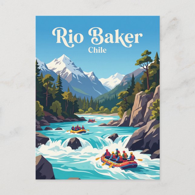 Rio Baker, Chile Vykort (Framsida)