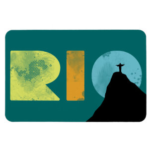 RIO Brasil med det Corcovado berg Magnet
