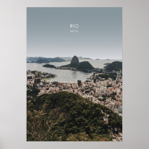 Rio, Brasilien Travel Illustration Poster