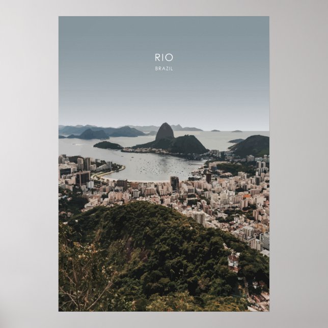 Rio, Brasilien Travel Illustration Poster (Framsidan)
