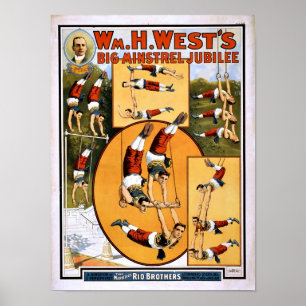 Rio Brothers som flyger Trapeze Vintage affisch