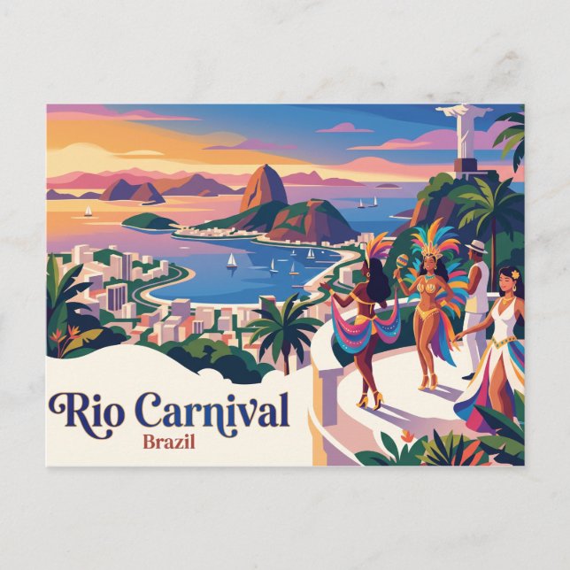 Rio Carnaval Brasilien Vykort (Framsida)