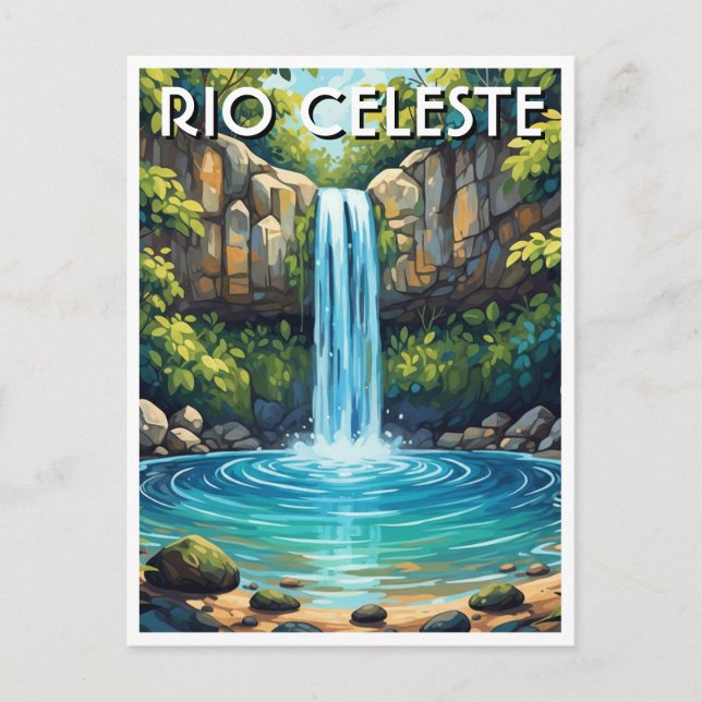 Río Celeste, Tenorio vulkan nationalpark Vykort (Framsida)