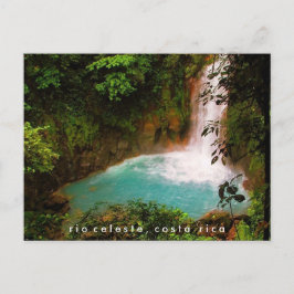 Rio Celeste Waterfall Costa Rica vykort