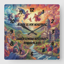 Río Celestial Fyrkantig Klocka