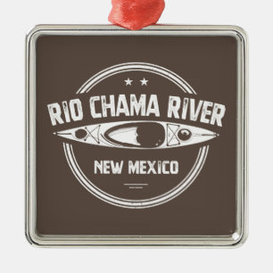 Rio Chama River New mexico Kayaking Julgransprydnad Metall