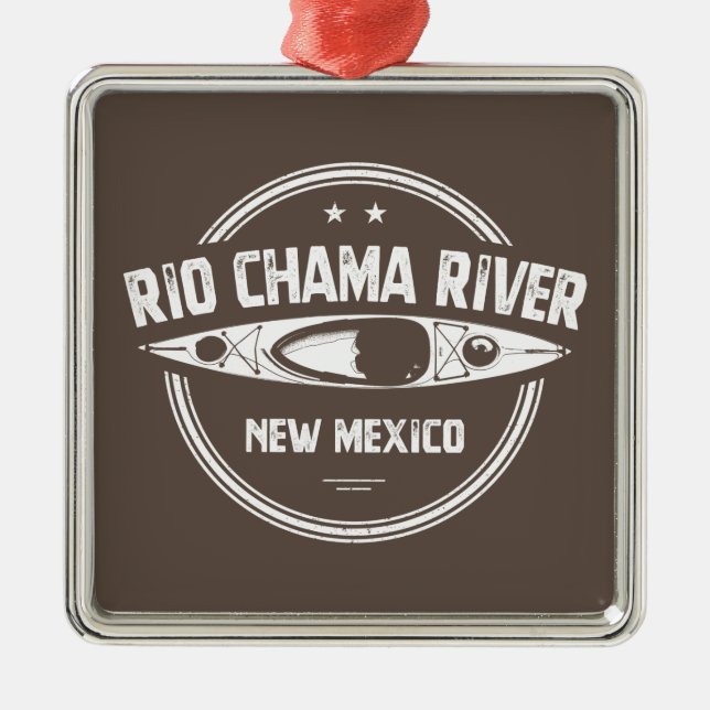 Rio Chama River New mexico Kayaking Julgransprydnad Metall (Framsidan)