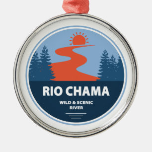 Rio Chama-Vilden och floden New mexico Julgransprydnad Metall