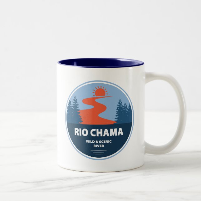 Rio Chama-Vilden och floden New mexico Två-Tonad Mugg (Höger)