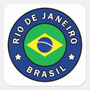 Rio de Janeiro Brasil Fyrkantigt Klistermärke
