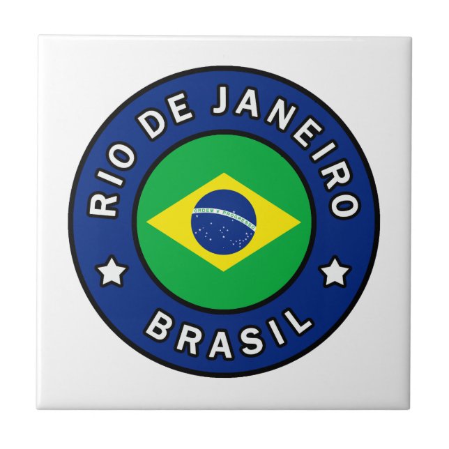 Rio de Janeiro Brasil Kakelplatta (Framsidan)
