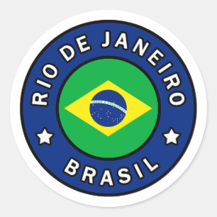 Rio de Janeiro Brasil Runt Klistermärke