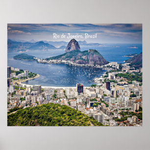 Rio de Janeiro, Brasil stadsbild Poster