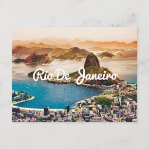 Rio De Janeiro Brasil Tropisk ö strand resa Vykort