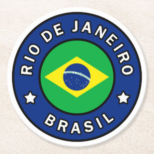 Rio de Janeiro Brasil Underlägg Papper Rund