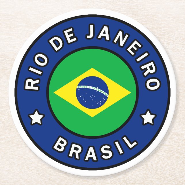 Rio de Janeiro Brasil Underlägg Papper Rund (Framsidan)