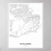 Rio de Janeiro, Brasilien, det minimalistiska Kart