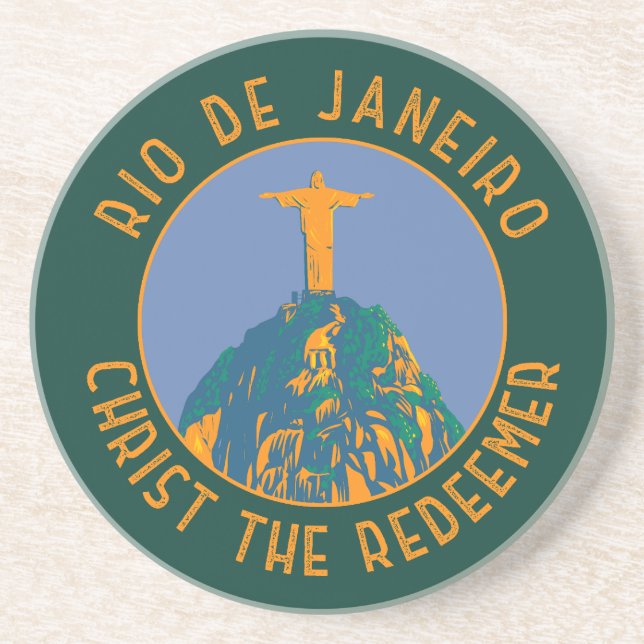 Rio De Janeiro Brasilien Distress Circle Underlägg (Framsidan)