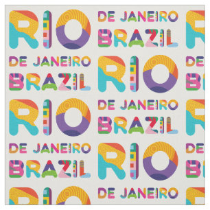 Rio De Janeiro Brasilien Färgtext Tyg