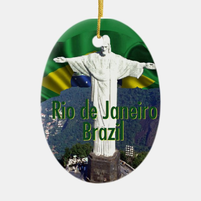 Rio de Janeiro Brasilien Julgransprydnad Keramik (Framsidan)