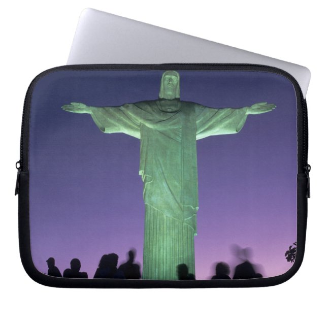 Rio de Janeiro, Brasilien. Kristus staty om Laptop Sleeve (Framsidan)