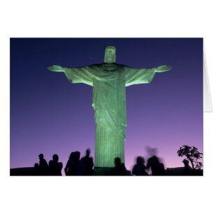 Rio de Janeiro, Brasilien. Kristusstatyn på Hälsningskort