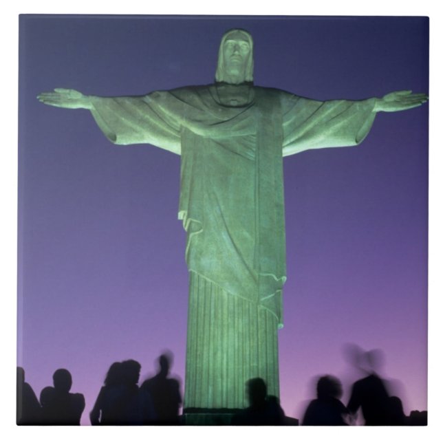 Rio de Janeiro, Brasilien. Kristusstatyn på Kakelplatta (Framsidan)