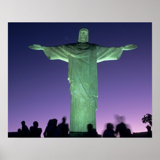 Rio de Janeiro, Brasilien. Kristusstatyn på Poster (Framsidan)