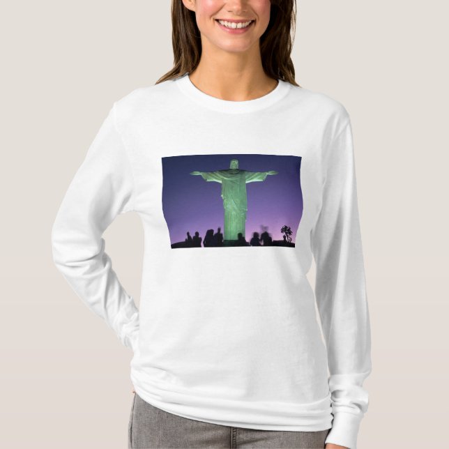 Rio de Janeiro, Brasilien. Kristusstatyn på T-shirt (Framsida)