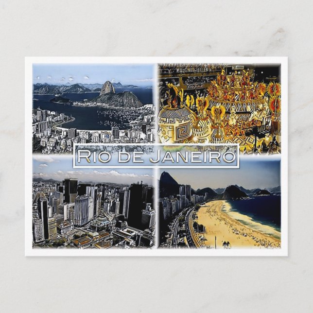 Rio de Janeiro - Brasilien - Moasik - Vykort (Framsida)