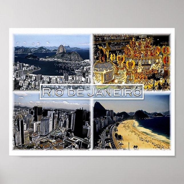 Rio de Janeiro - Brasilien - Mosaic - Poster (Framsidan)