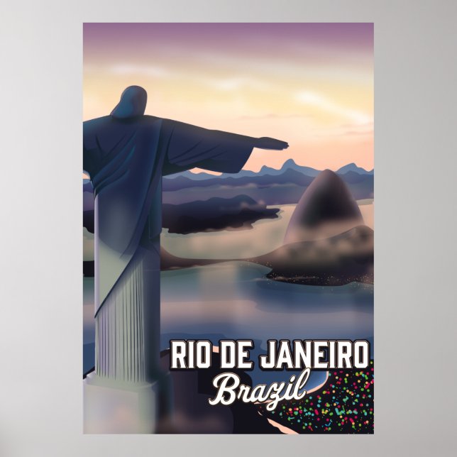 Rio De Janeiro Brasilien poster. Poster (Framsidan)