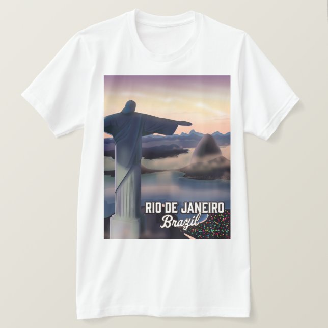 Rio De Janeiro Brasilien poster. T Shirt (Design framsida)