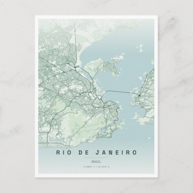 rio de janeiro brasilien resa vykort (Framsida)