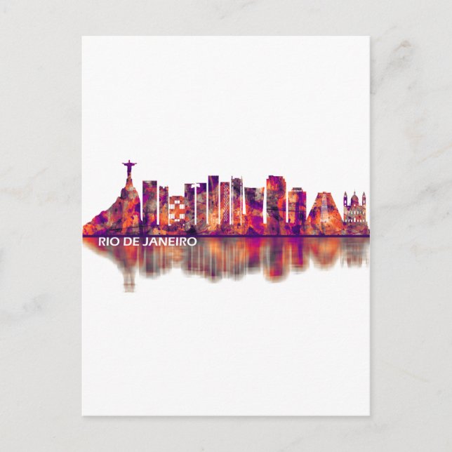 Rio de Janeiro Brasilien Skyline Inbjudan Vykort (Framsida)
