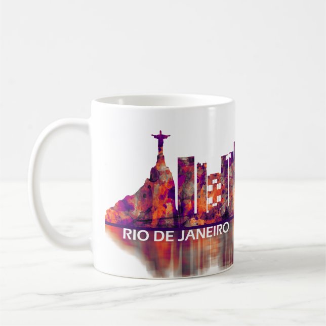 Rio de Janeiro Brasilien Skyline Kaffemugg (Vänster)