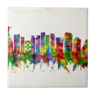 Rio de Janeiro Brasilien Skyline Kakelplatta