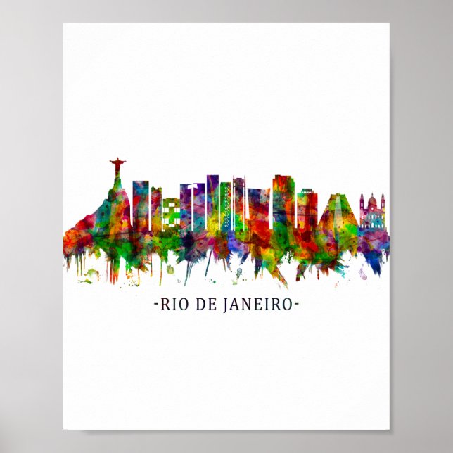 Rio de Janeiro Brasilien Skyline Poster (Framsidan)