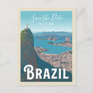 Rio De Janeiro, Brasilien Spara datumet Inbjudan Vykort