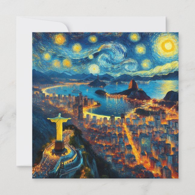 Rio De Janeiro Brasilien Starry Night (Framsida)