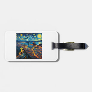 Rio De Janeiro Brasilien Starry Night Bagagebricka