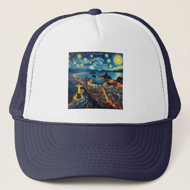 Rio De Janeiro Brasilien Starry Night Keps (Framsida)