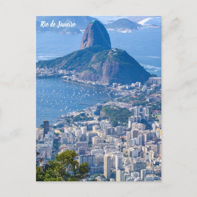 Rio de Janeiro, Brasilien Sugar Loaf/City View Vykort (Framsida)