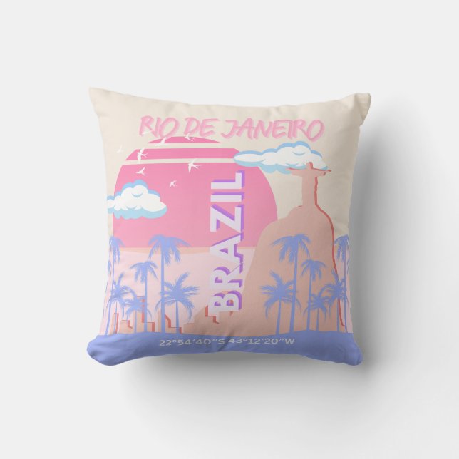 Rio de Janeiro Brasilien Travel Art Kudde (Framsida)