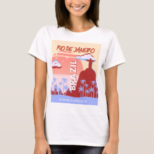 Rio de Janeiro Brasilien Travel Art Retro Poster T Shirt