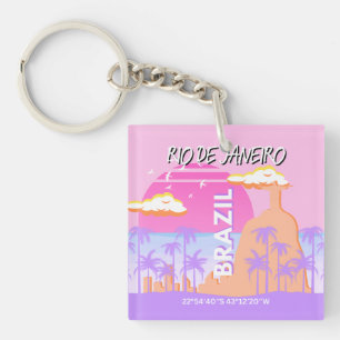 Rio de Janeiro Brasilien Travel Art Rosa Poster