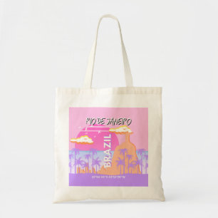 Rio de Janeiro Brasilien Travel Art Rosa Poster Tygkasse