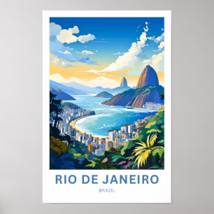 Rio De Janeiro Brasilien Travel Skriv ut Poster