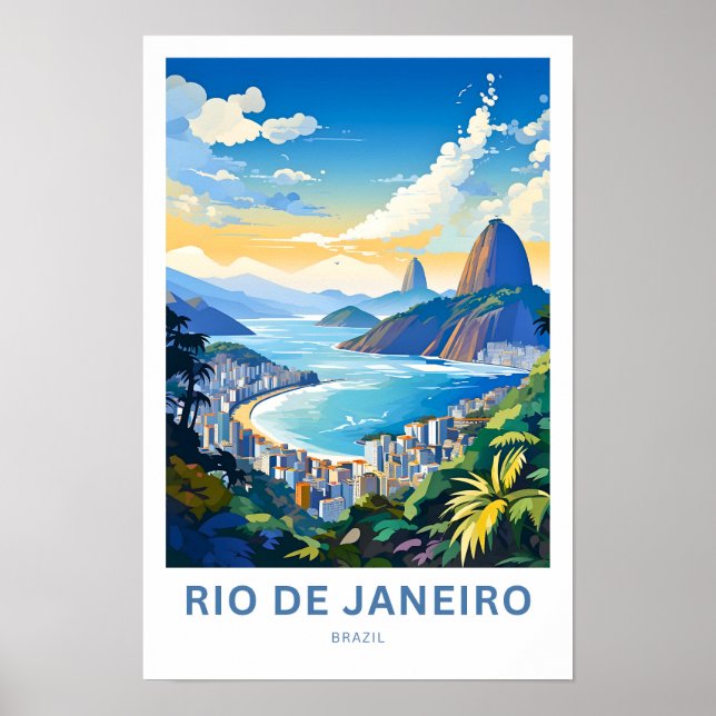 Rio De Janeiro Brasilien Travel Skriv ut Poster (Framsidan)
