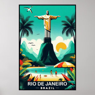 Rio de Janeiro Brasilien Vintage resor Poster